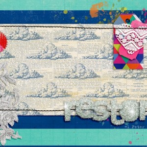 12 days of Art Journaling challenge day 5, glitter