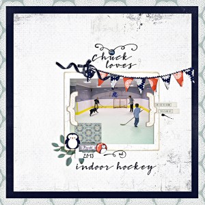 Indoor floor hockey with Chuck