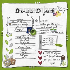 remember ... things to pack