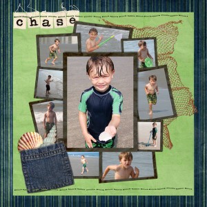 Chase at the beach