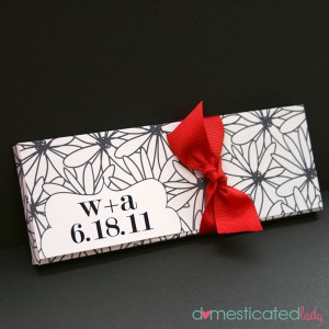 Wedding Favor Candybar Box