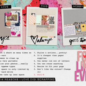 Top 14 Reasons I Love Digi Scrapping
