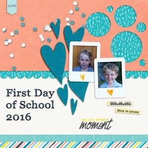 First Day of School 2016 - February template challenge
