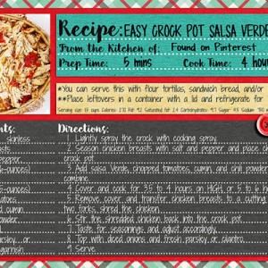 Crockpot Chicken Salsa Verde recipe