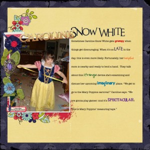 Feb 18 Slow scrap - Caroline Snow White