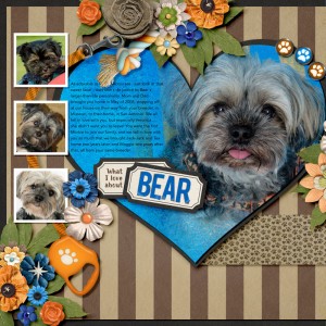 What I Love About Bear, page 1 (Feb 2016 Journaling Challenge)