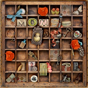 Mom's Treasures Shadow Box