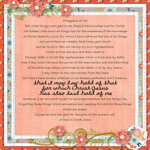Christ has laid hold of me!
