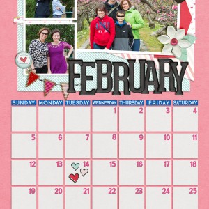 February 2017 12-x-18 Calendar Page