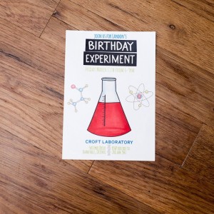 Science Birthday Invitaiton