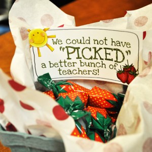 Teacher Appreciation Strawberry Buckets