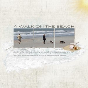 A Walk on the Beach (Scraplift April challenge)