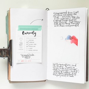 Using Paislee Press Digital Journaling Cards in a Travelers Notebook