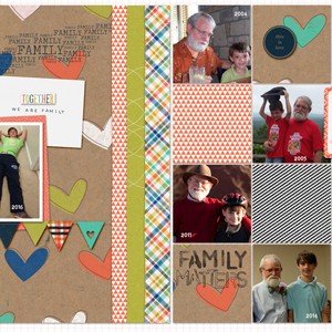 Style Challenge May 2016- Double Page layout- Papa + Josh