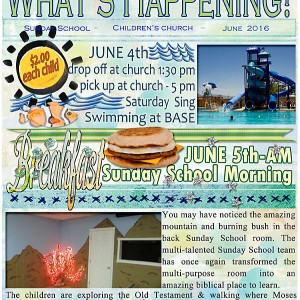 Sunday School Newsletter june 16