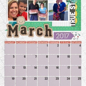 2017 Calendar-March