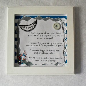 Alice in wonderland quote- framed