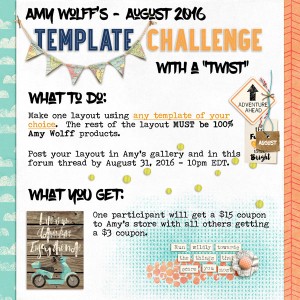 Amy Wolff's August 2016 - Template Challenge with a Twist