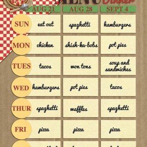 Dinner Menu