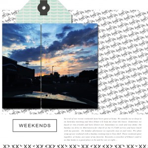 Weekends | 6x8 Digital Scrapbook Layout