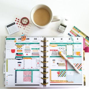 "Well Read" planner spread for MAMBI Happy Planner