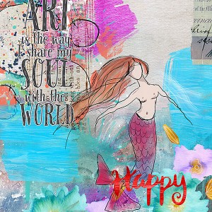 Art journal - color me happy challenge