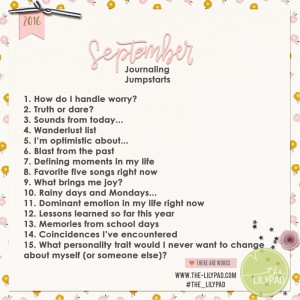 September 2016 | Journaling Jumpstarts