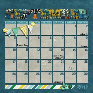 John's September 2017 Calendar
