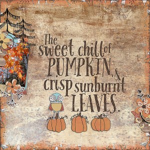 pumpkins and crisp leaves