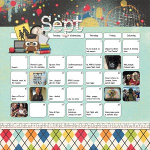 KAagard Back 2 School September Calendar