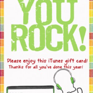 Teacher Appreciation iTunes gift card