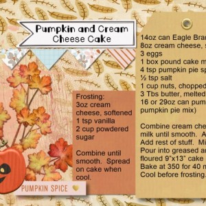Pumpkin & Cream Cheese Cake