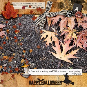 Happy Halloween leaves