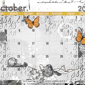 2017 October calendar
