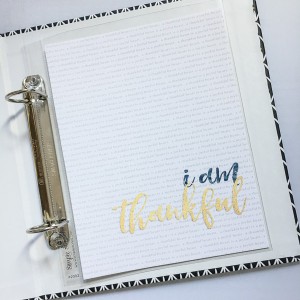 thankful hybrid project: cover page