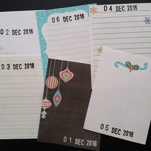 December Daily Journal Cards