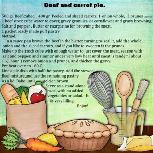 Beef And Carrot Pie