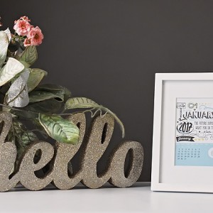 Hello 2017 - Framed Calendar