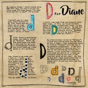 D for Diane - Day 1-MOC5