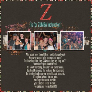 Z is for Zumba Instructor - MOC #5 Day 1