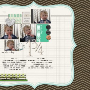 At 1 and three quarters {Sahlin Blog Challenge}