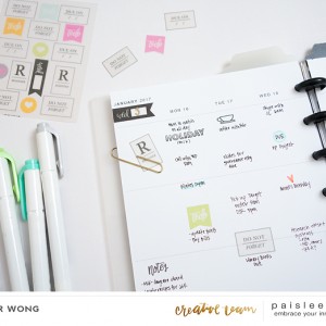 Planner Spread for Week 3 (detail)