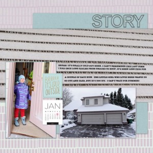 Snow, as told by our outside wall