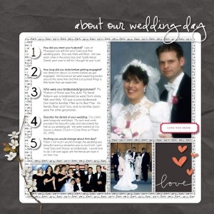 About Our Wedding - Feb Journaling Challenge