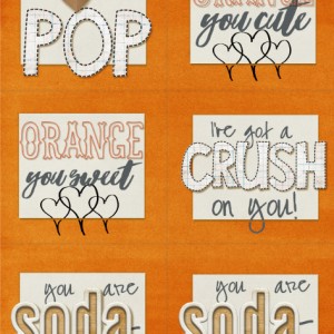 Valentine's soda bottle labels