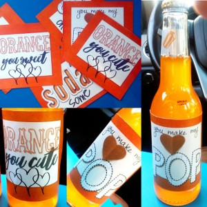 Valentine's soda labels