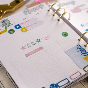 April planner spread