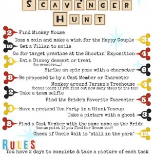 Disneyland Scavenger Hunt