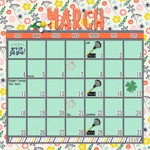 March 2018 Calendar