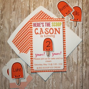 Day Dreams And Ice Creams Invite & "Thank You" tags